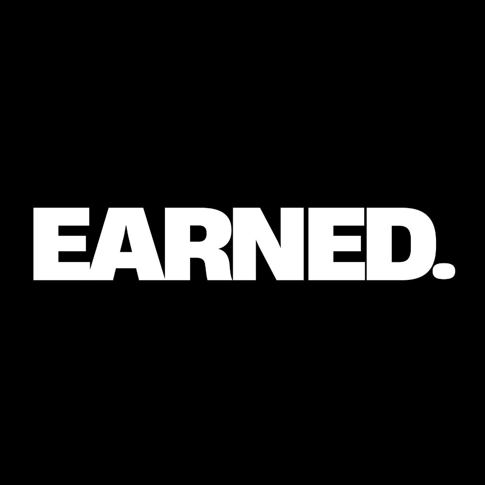 Earned Collection Image showing bold EARNED. in White