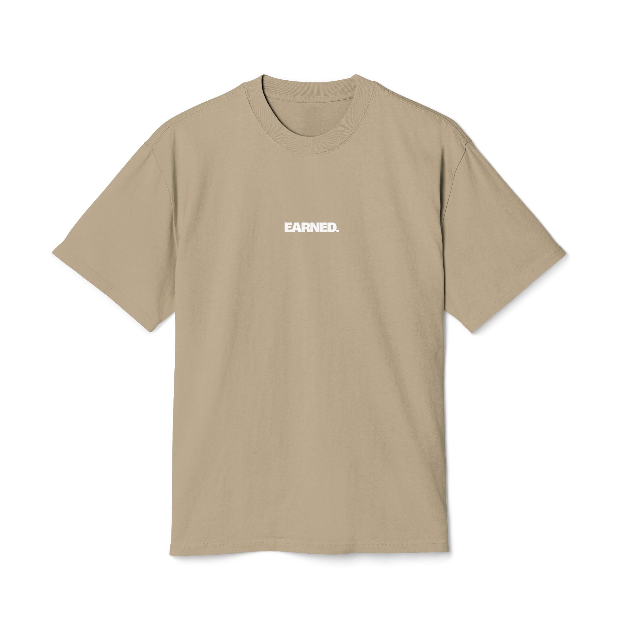 sp-elite earned oversized-heavyweight t-shirt front tan
