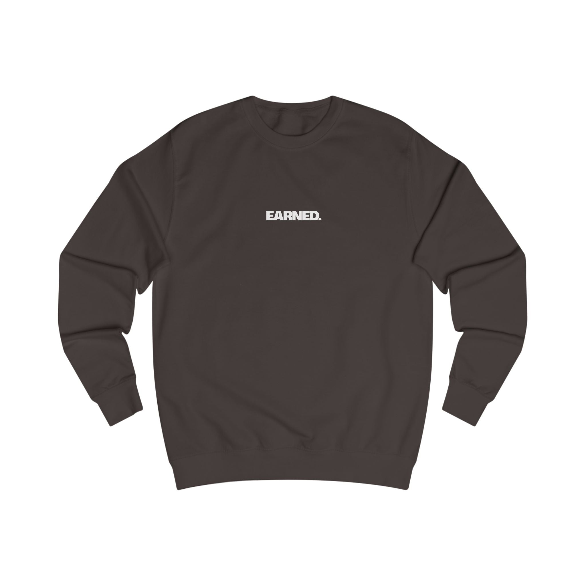 Aubre Krazer Signature Crewneck front hot chocolate brown