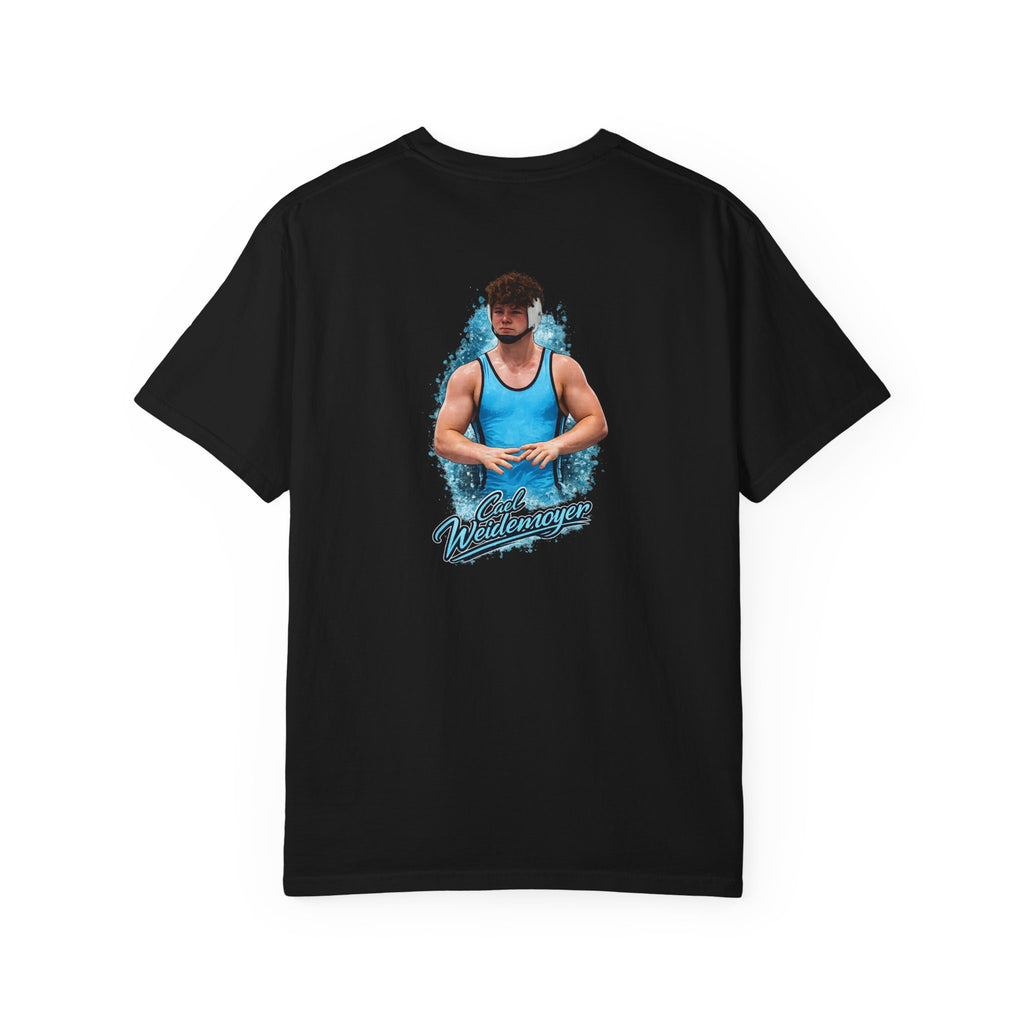 Cael Weidemoyer essential tee back black with wrestling artwork