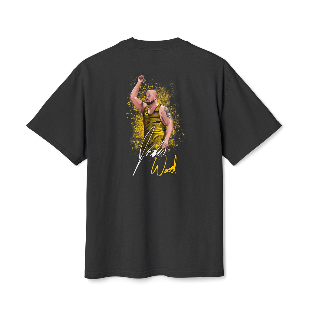Jordan Wood signature oversized heavyweight t-shirt back graphic black