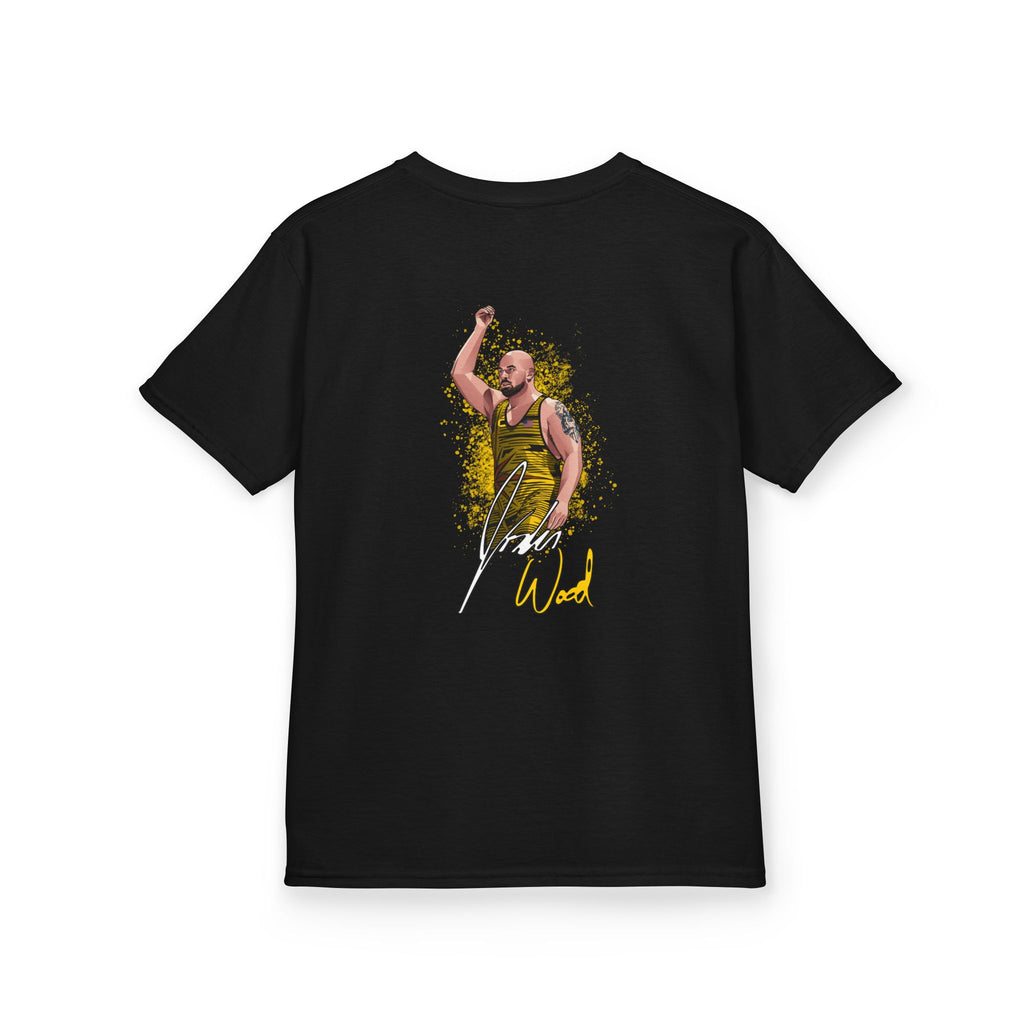 Jordan Wood signature youth t-shirt back graphic black