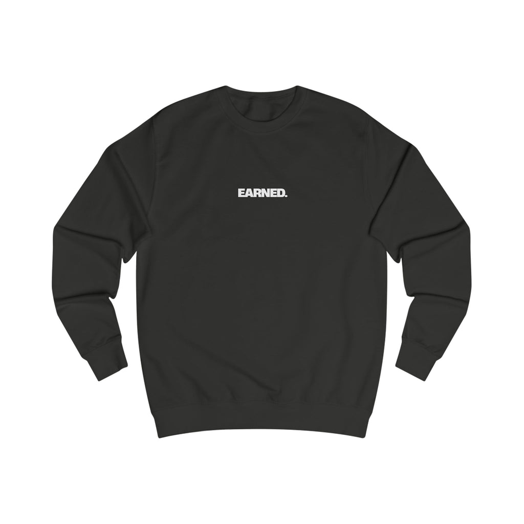 Max Brignola signature crewneck front faded black with Earned logo