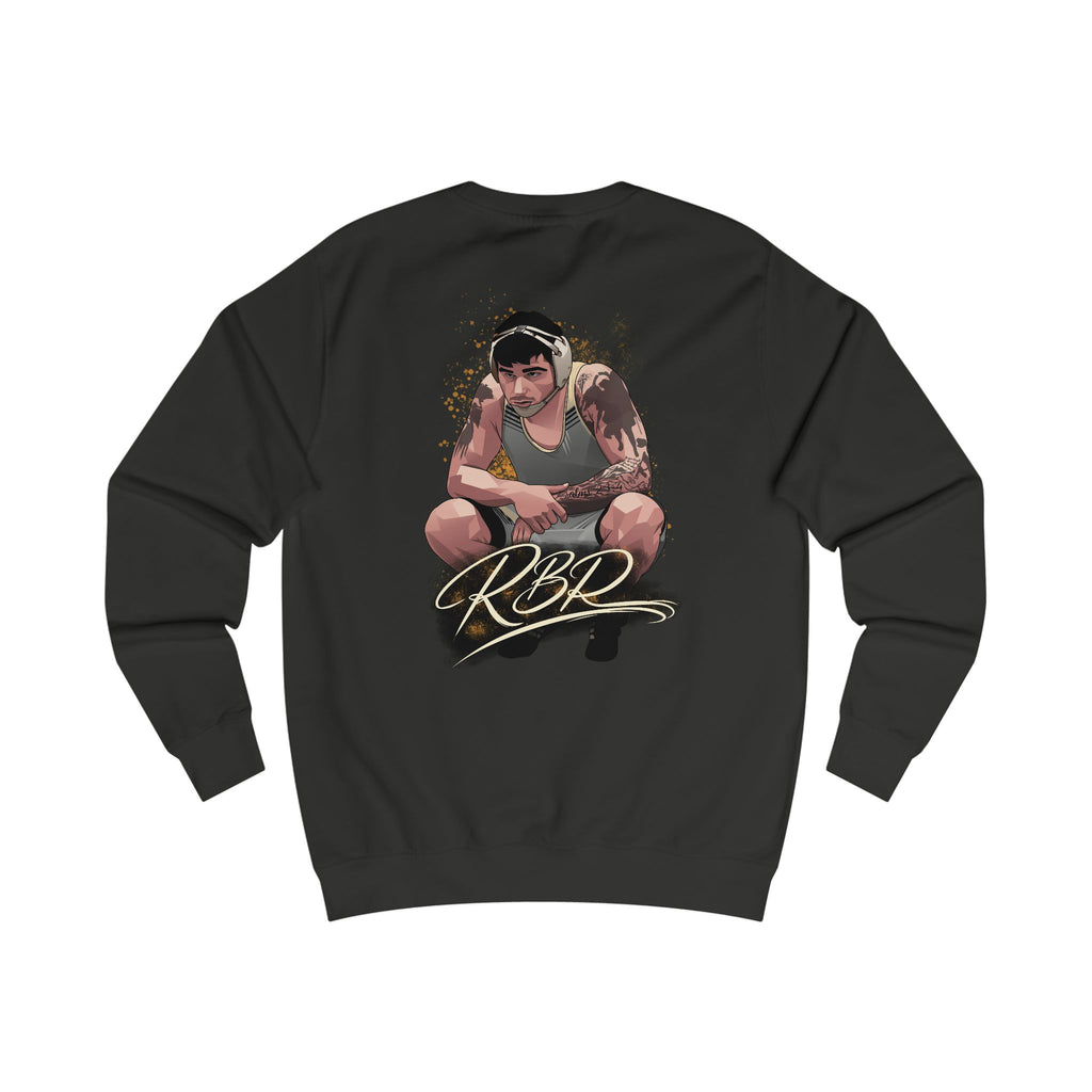 Remy Brancato-Roed signature wrestling artwork crewneck back faded black