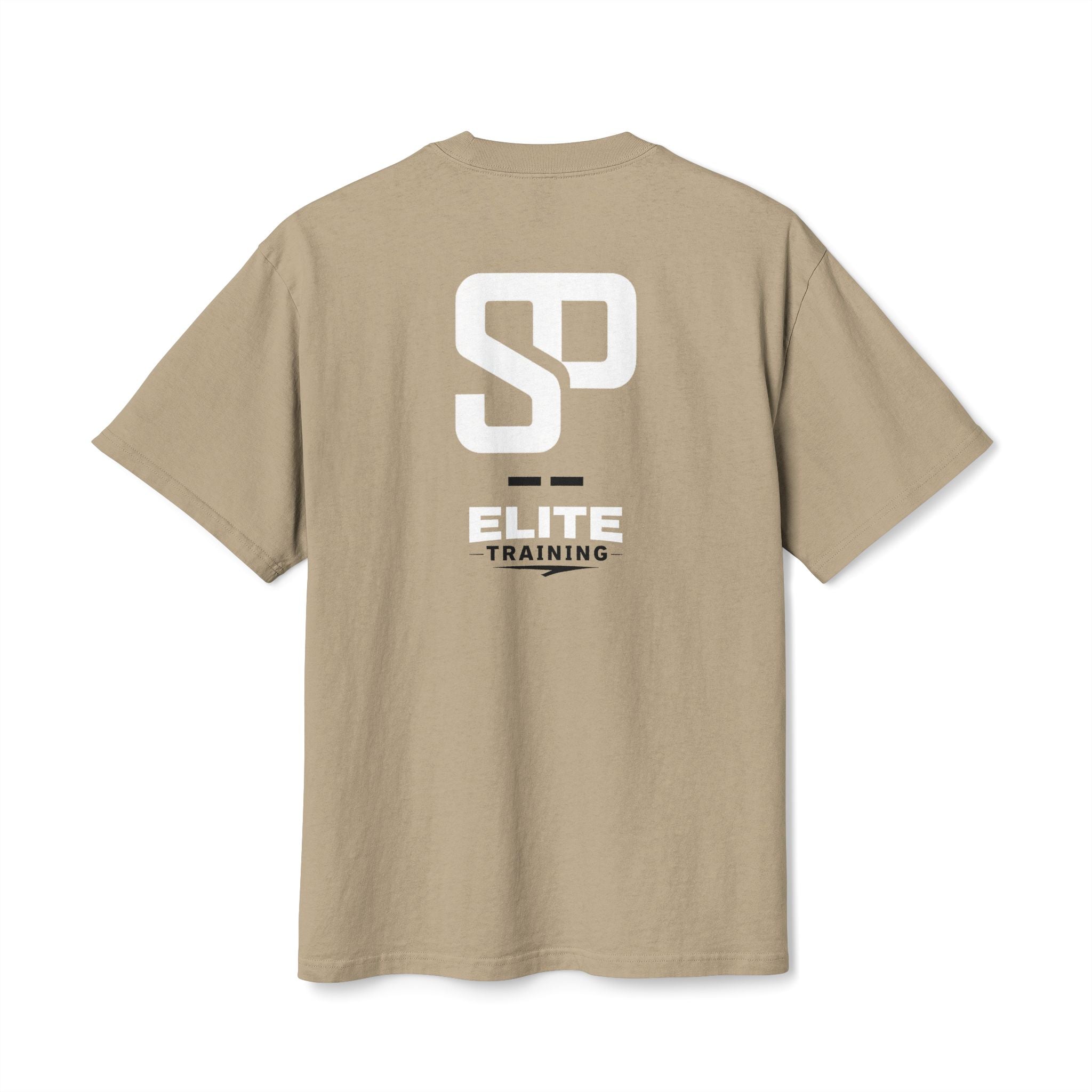 SP Elite x Earned oversized heavyweight t-shirt back graphic tan